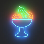 Tom Wesselmann fruit bowl neon light